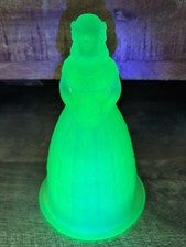 Uranium Glass Bride/Bridesmaid Bell 6 1/4" Tall