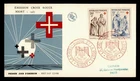 DR WHO 1957 FRANCE FDC RED CROSS SEMI POST COMBO M81298