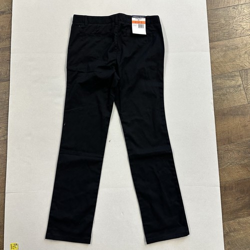 French Toast Boys Straight Fit School Uniform Pant Size 16 Black Chino Adjustabl - Picture 2 of 5