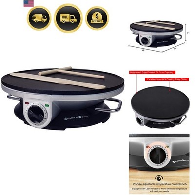 Crepe Maker - 13 Inch Crepe Maker & Electric Griddle & Non-stick Pancake Make...