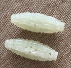 Antique Chinese Jade BEADS~  Hand Carved ~TWO!!! — photo 5