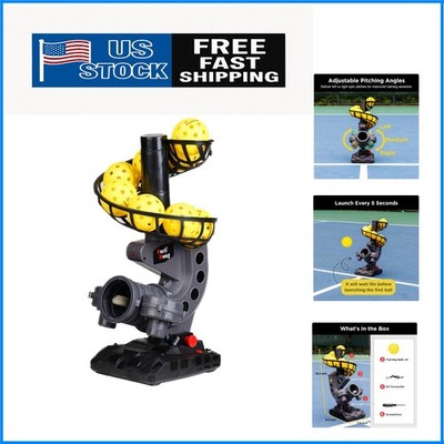 Portable Pickleball Machine - 4 Angles & 9 Balls for Easy Indoor/Outdoor Play