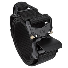 Tactical Belt, Heavy-Duty Nylon Web Belt with Quick-Release V-Ring Buckle for...
