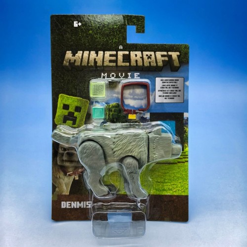 Minecraft Movie Action Figure Steve in Diamond Armour and Dennis the Wolf - Picture 4 of 17