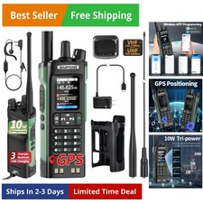 Ham Radio Long Range 10W Rechargeable Walkie Talkies UV32 5RM K5 Handheld Two...