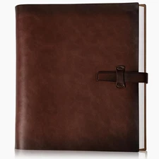 Photo Album 4X6 200 Photos, Genuine Leather Photo Albums with Writing Space with