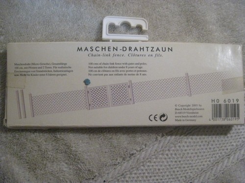 Busch 6019 wire mesh / chain link fence, 100 cm, HO / 1:87 scale, new in box - Picture 6 of 7