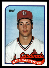 1989 Topps Cris Carpenter #282 St. Louis Cardinals Rookie MLB Baseball 