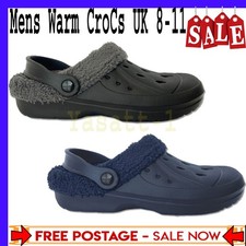 Warm Clogs adult Mens Ladies Crocs Work Slipper Holiday Slip Shoes UK Size 4-11