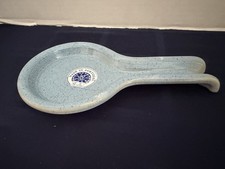 New Portugal Vagos speckled blue Ceramic Spoon Rest 9 x 5&rdquo;