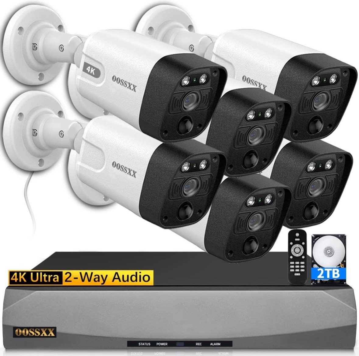 Oossxx 4k/8mp. Cnt. 6 + Nvr 2tb