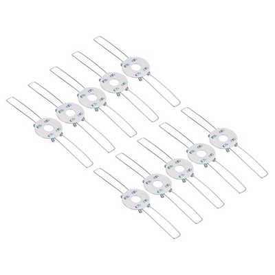 4,7'' Lampenschirm Federclip,10 Stk Metall Befestigung Federclip 2 Gabeln,Silber