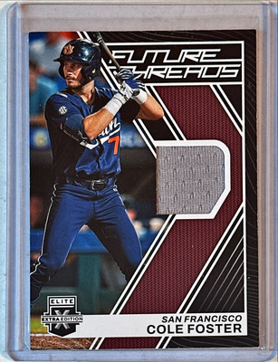 Cole Foster 2023 Panini Elite Extra Edition Future Threads #FT-CF