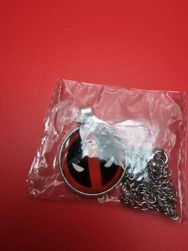 Deadpool Logo Symbol Pendant Necklace Face Plate Marvel Comics