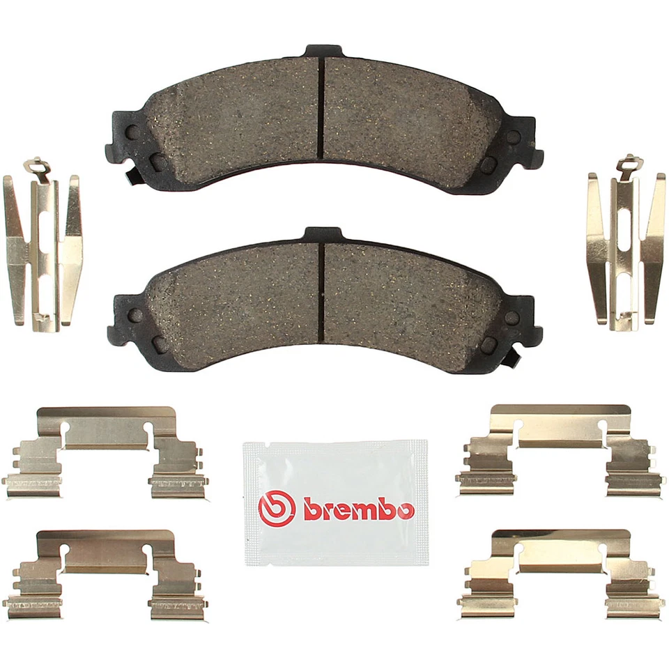 Kit de pastillas de freno rotores de freno delanteros traseros OE Brembo para GMC Sierra 1500 2005 Foto 4 de 4