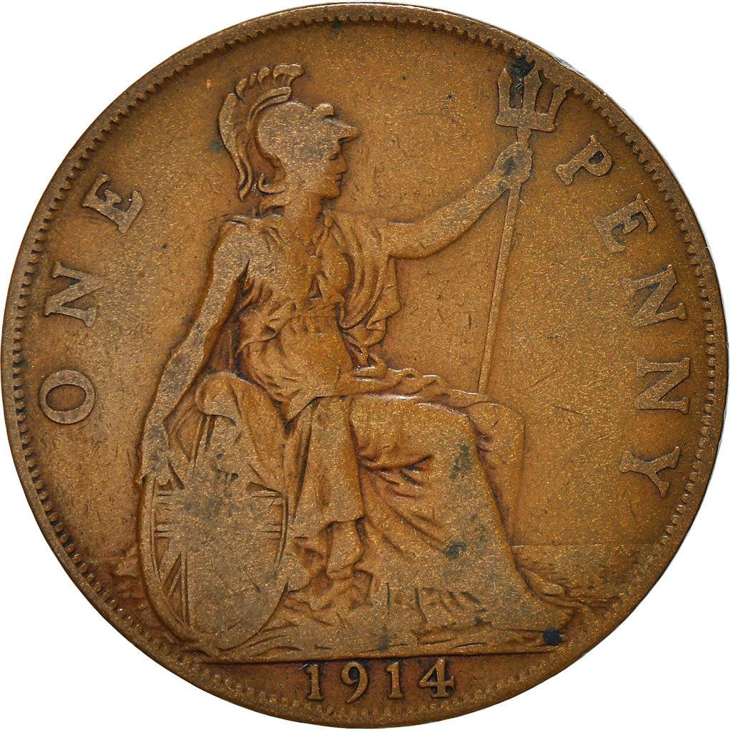 超レア　イギリスヴィンテージチケットロール１本　くすみブラウン　ベージュ United Kingdom | 1 Penny Coin | George V | KM:810 | 1911 - 1926 | eBay