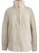 Lululemon Scuba Funnel-Neck Oversized Half-Zip Sweatshirt Heathered Ivory M/L