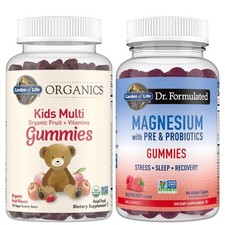 Garden of Life Organic Kids Fruit Gummy Vitamins 120ct & Magnesium Citrate Gummi
