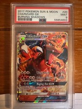 2017 Pokemon Sole e Luna Ombre Brucianti Charizard GX PSA 9 come nuovo #20/147