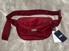 The foldie RFID Safe Anti-Theft Crossbody Travel Belt Waist Bag Burgundy/Red