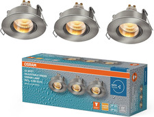 Faretto Da Incasso a LED Spot Set IP65 Press 4,5W Nichel Satinato, 320Lm 2700K B