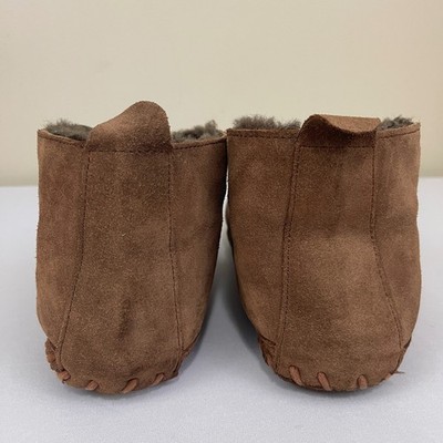 LL Bean Wicked Good Slippers Suede Leather‎ Shearling Lined Ankle Brown Mens 9 M LL Bean Wicked Good Slippers Suede Leather Shearling Lined  main image 2