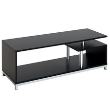 HOMCOM Mobile Porta TV Moderno con Ripiano in Legno 114x40x40.5cm Nero