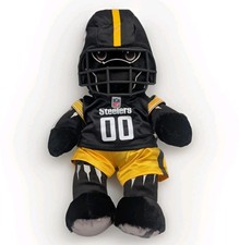 Build-A-Bear Black Panther Plush w/ Official Pittsburgh Steelers NFL Uniform