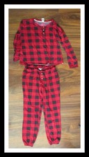 Lucky Brand Ladies Size Small Red  Black Plaid Pajama Set