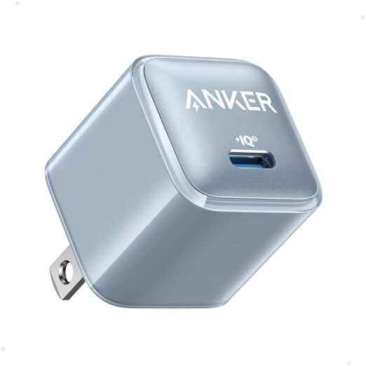 USB C Charger Block, 20W PIQ 3.0 Compact Fast Charging for iPhone haze blue