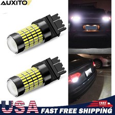 Auxito 3157 3156 Led Light Bulb Brake Reverse Parking Turn Signal Lamp White 2x