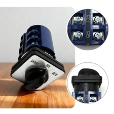 60 Amp Transfer Switch, Shore-Off-Gen Rotary Switch for RV,Motorhome,Truck,Boat