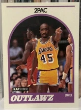 2Pac Tupac Shakur Makaveli Hip Hop Card Art RAP All Eyez On Me Lakers Thug Life