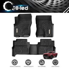 3D Floor Mats Liner for 2008-2021 Nissan Frontier Crew Cab All Weather Anti-Slip