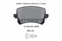 BremsbeläGe VW Passat B6 (3C2) 1.6 FSI Baujahr 03/05-06/08 KW 85 PS 115 - Pagid