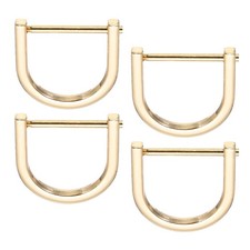 4 Pcs 1" D-Rings Screw in Shackle Horseshoe U Shape D Ring Light Gold