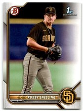 2022 Bowman Draft #BD-82 Robby Snelling San Diego Padres