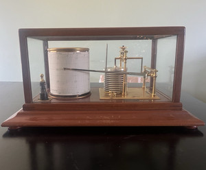1932 Antique Short & Mason Barograph with glass case