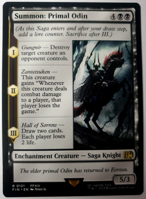 MTG Final Fantasy - Summon: Primal Odin - Rare - 0121 NM