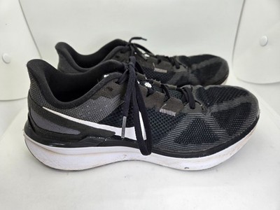 Nike Air Zoom Structure 25 Shoes Mens 8.5 Black Running Athletic Workout Sneaker