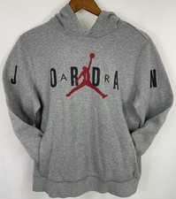 Jumpman YOUTH XL Gray Hoodie with JORDAN Logo Front