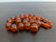 Baltic Cognac Amber Beads Necklace 19.5 Inces Vintage 33g