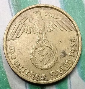 WWII Germany Third Reich 5 Reichspfennig 1938-G, Combined Shipping 