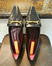 Franco Sarto Women s Black Leather Slip-On Lo...