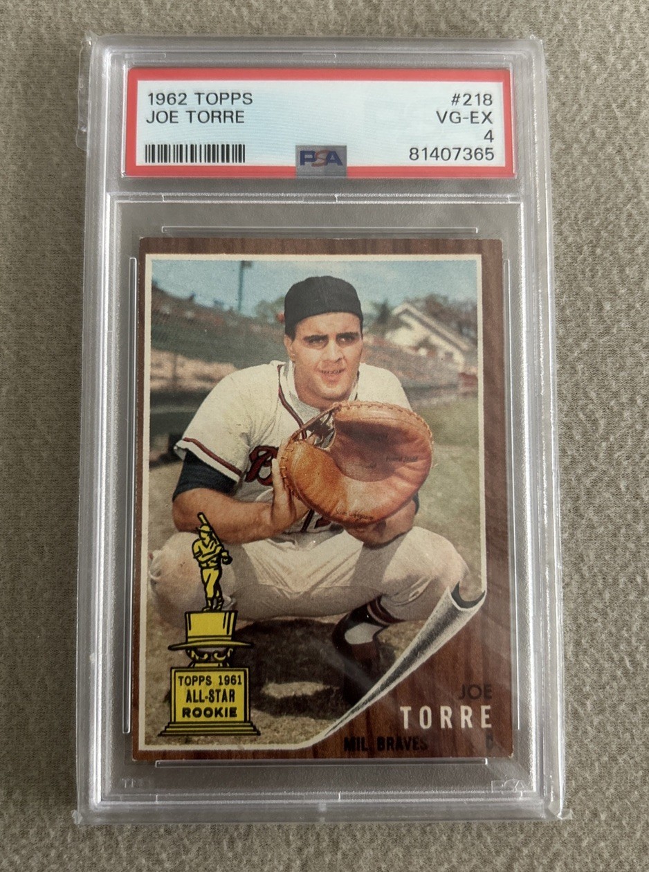 1962 Topps #218 Joe Torre Rookie PSA 4 Milwaukee Braves