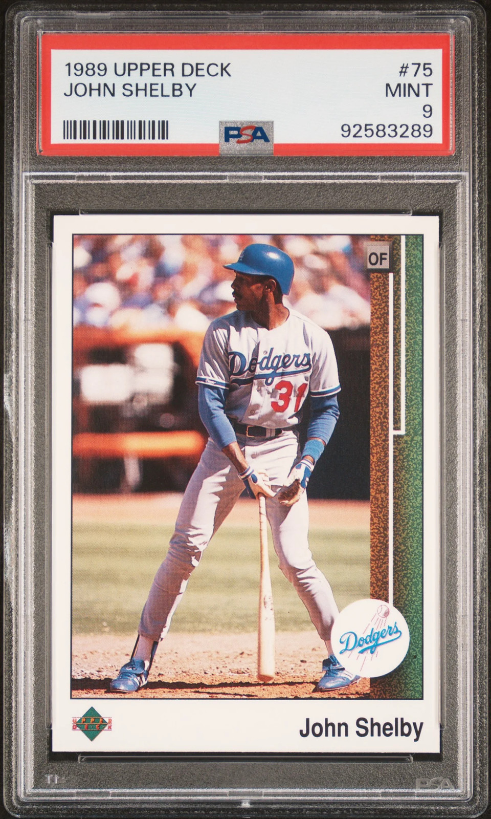 1989 Upper Deck John Shelby #75 PSA 9