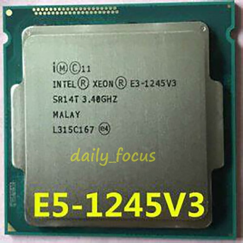 Intel Xeon E3-1245 v3 3.4 GHz LGA1150 4 cores 8 threads SR14T CPU Processor 8 MB - Picture 1 of 4