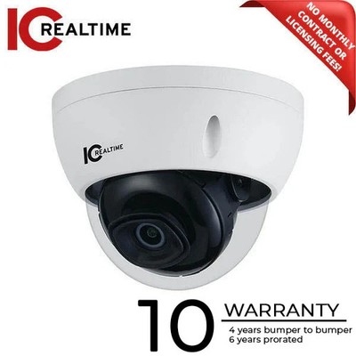 IC Realtime - IPMX-D40F-W1 / 4MP IP Indoor/Outdoor Small Size Vandal Dome Camera