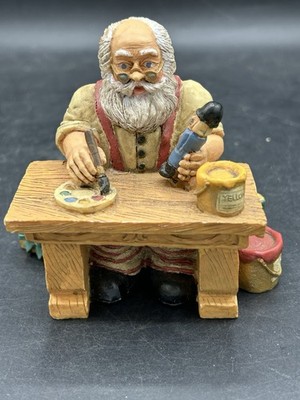 Vintage 1991 WANGS Santa At Workbench Figurine