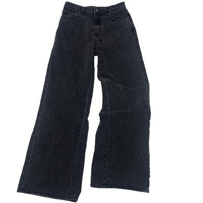 Ksubi Kicker X Rated Jeans Women s 28 Black Wide Leg Cross Stitch